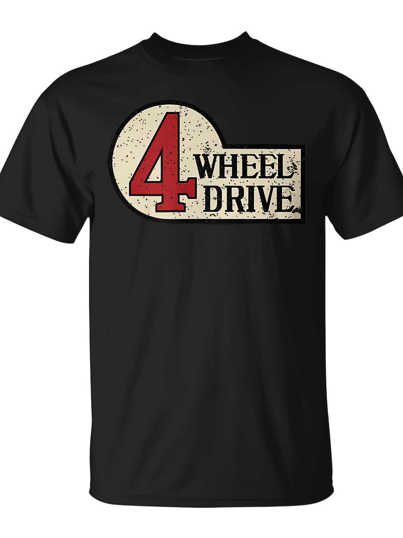 Vintage Fashion Wheel - เสื้อยืดลายโลโก้รถวินเทจ 4x4 ขับเคลื่อน 4 ล้อ สำหรับใช้งานในชีวิตประจำวัน