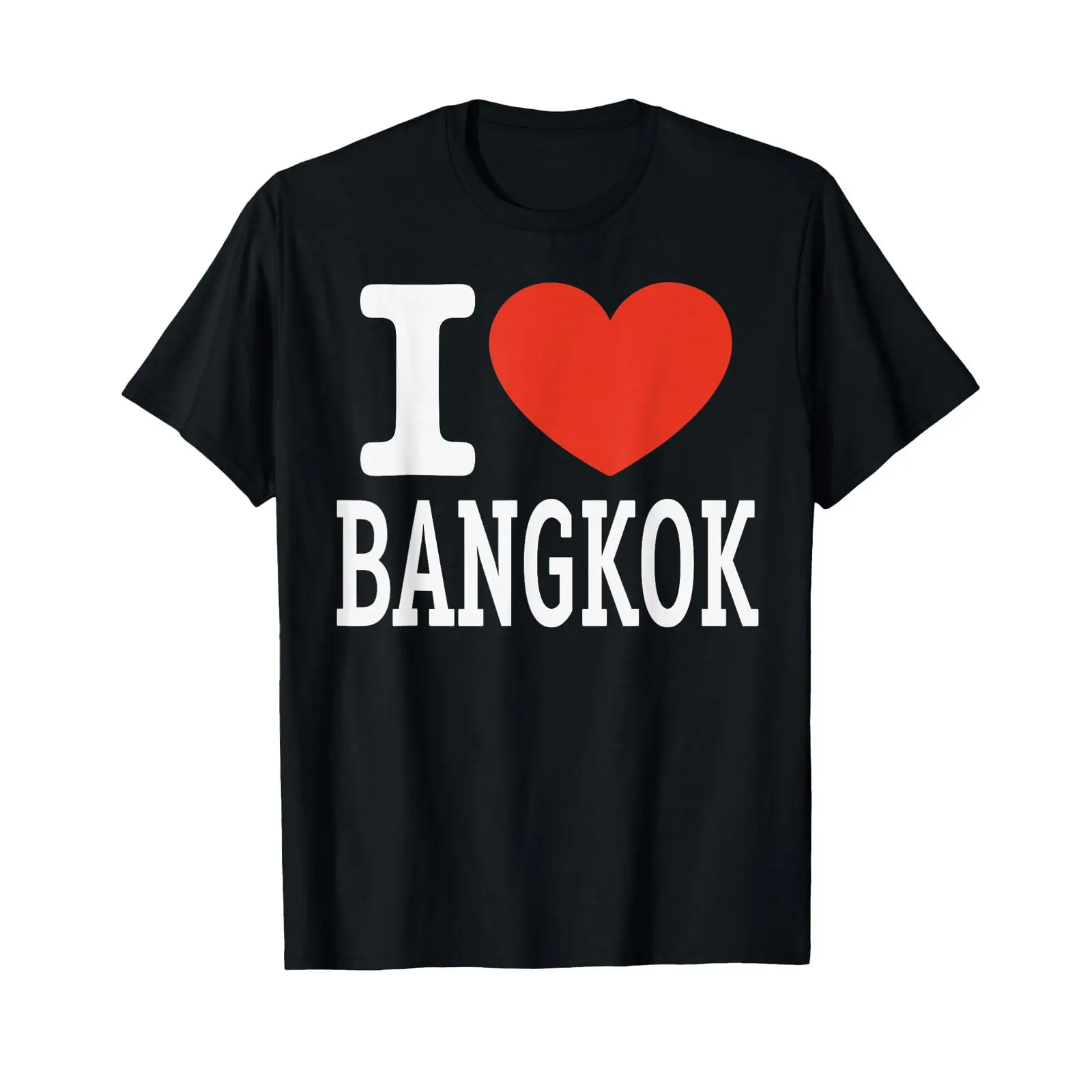 Vintage Fashion Bangkok - เสื้อยืดท่องเที่ยวลายกราฟิก I Love Bangkok City Heart