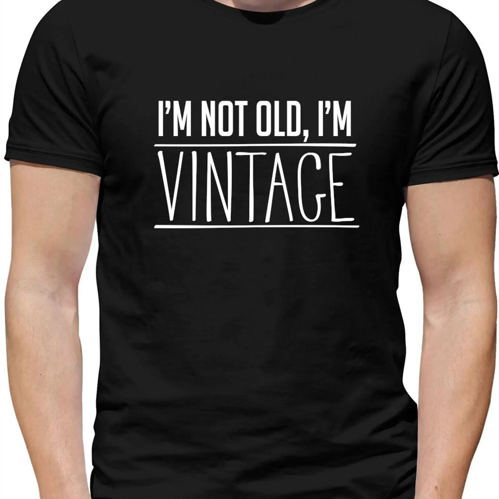 Vintage Fashion Ebay - เสื้อยืดผู้ชายวินเทจ ลาย ฉันไม่แก่ ตลก วันเกิด 50