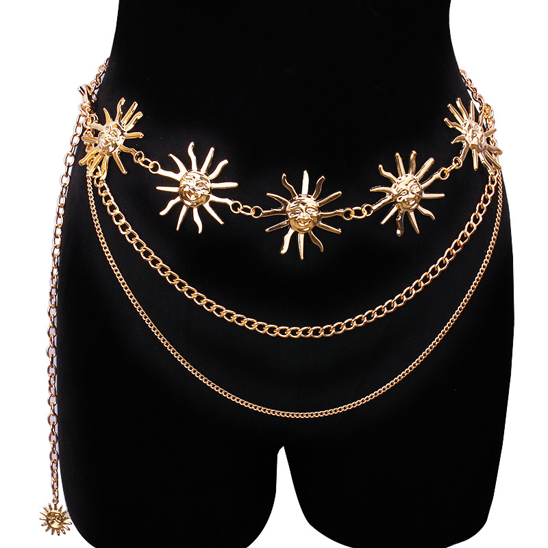 Vintage Fashion Nova - Chunky Multilayer Punk Gothic Moon Sun