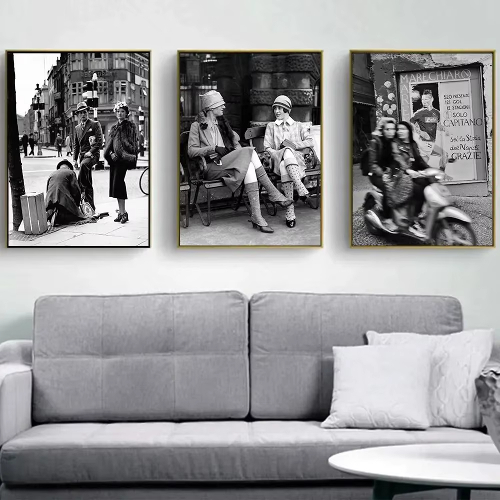 แฟชั่นสีดำและสีขาววินเทจภาพพิม - Vintage Fashion Art บทวิจารณ์และราคา