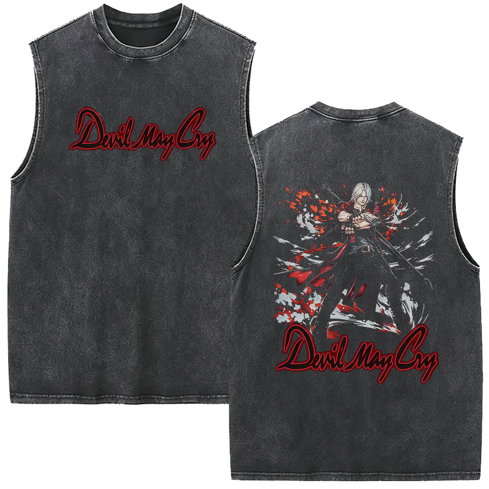 เสื้อกล้ามวินเทจฟอกสีลายเกม De - Vintage Fashion Game บทวิจารณ์และราคา