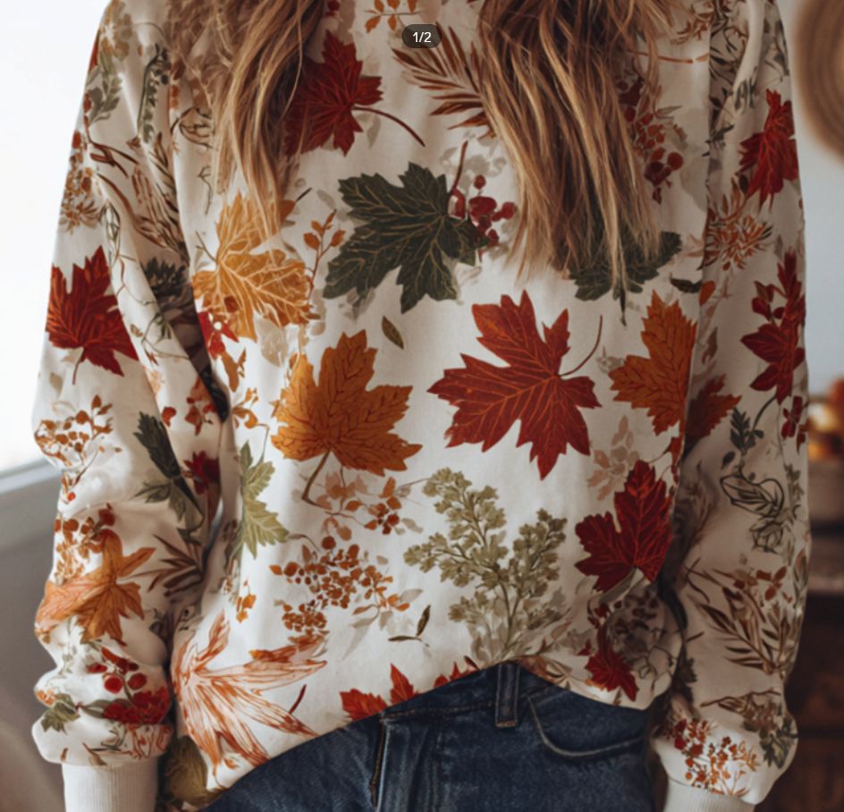 เสื้อสเวตเชิ้ตลายใบเมเปิ้ลสไตล - Vintage Fashion Years บทวิจารณ์และราคา