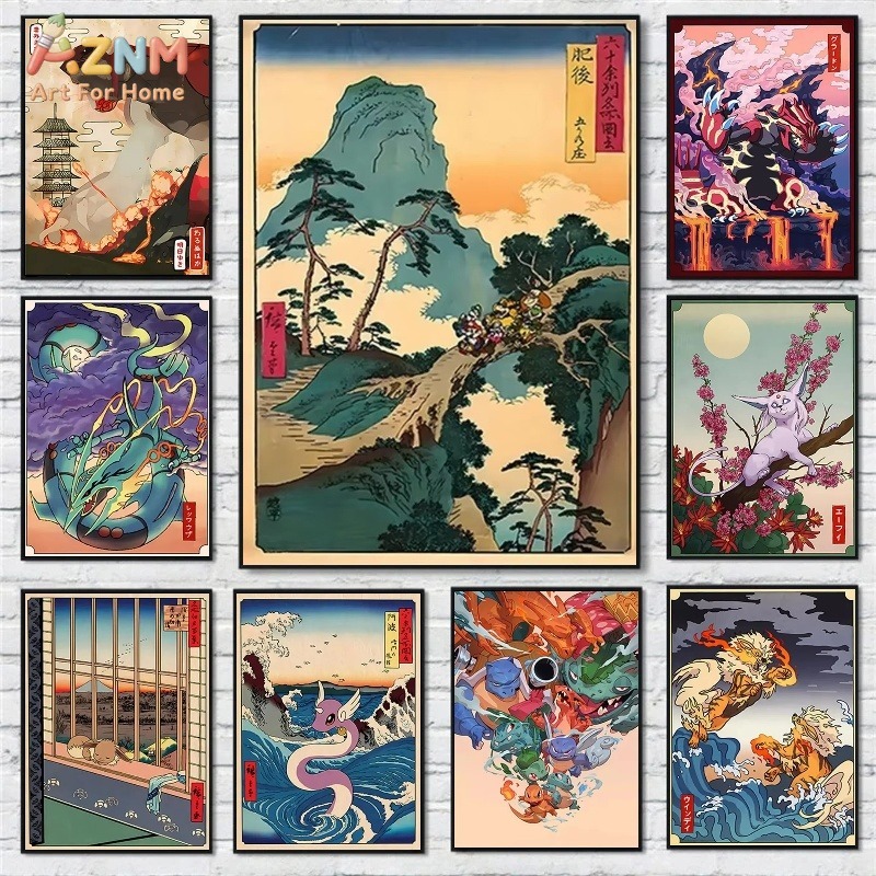 AZNM สไตล์อุคิโยะ-เอ โปเกมอน ก - Vintage Fashion Japan บทวิจารณ์และราคา