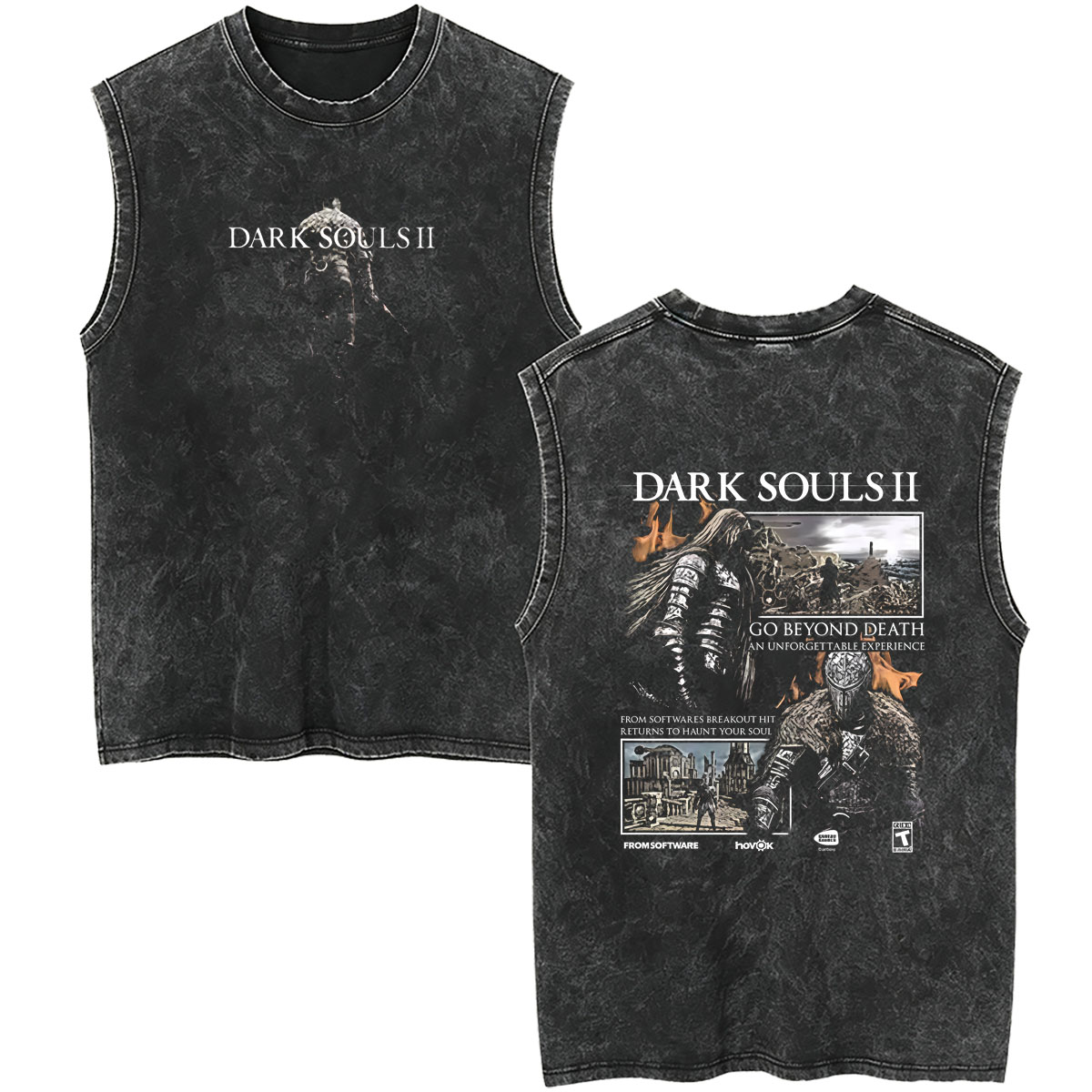 เสื้อกล้ามวินเทจลายเกม Dark So - Vintage Fashion Game บทวิจารณ์และราคา