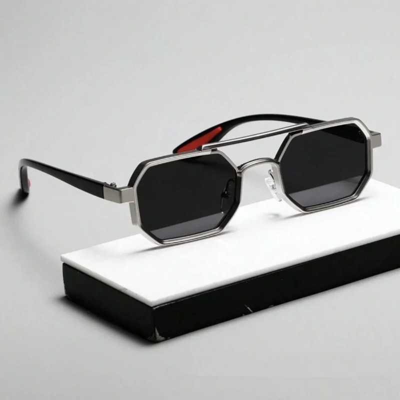 แว่นกันแดดทรงเหลี่ยมวินเทจสำหร - Vintage Fashion Style Men บทวิจารณ์และราคา