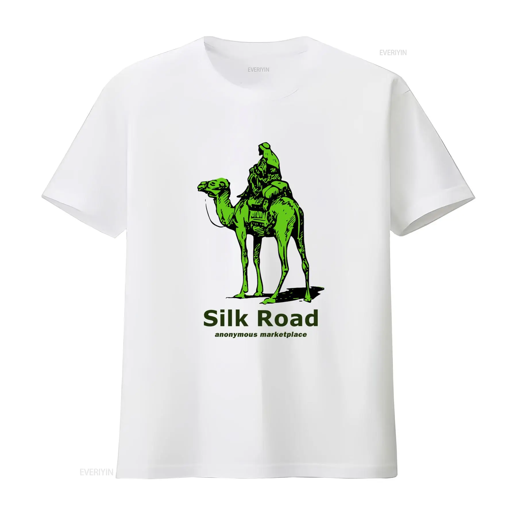เสื้อยืดลายเส้นทางสายไหม สีเขี - Vintage Fashion Style Men บทวิจารณ์และราคา