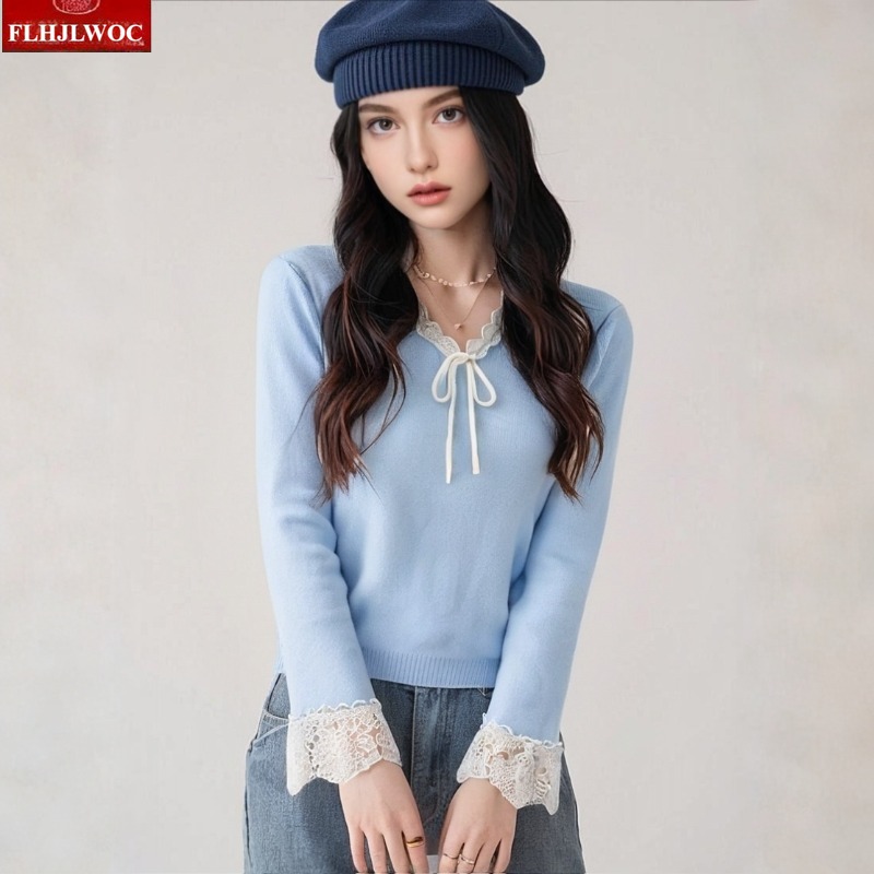 เสื้อไหมพรมถักลายลูกไม้สีขาวสไ - Vintage Fashion Years บทวิจารณ์และราคา