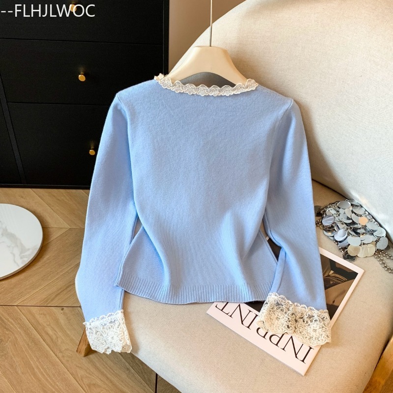 เสื้อไหมพรมถักลายลูกไม้สีขาวสไ - Vintage Fashion Years บทวิจารณ์และราคา