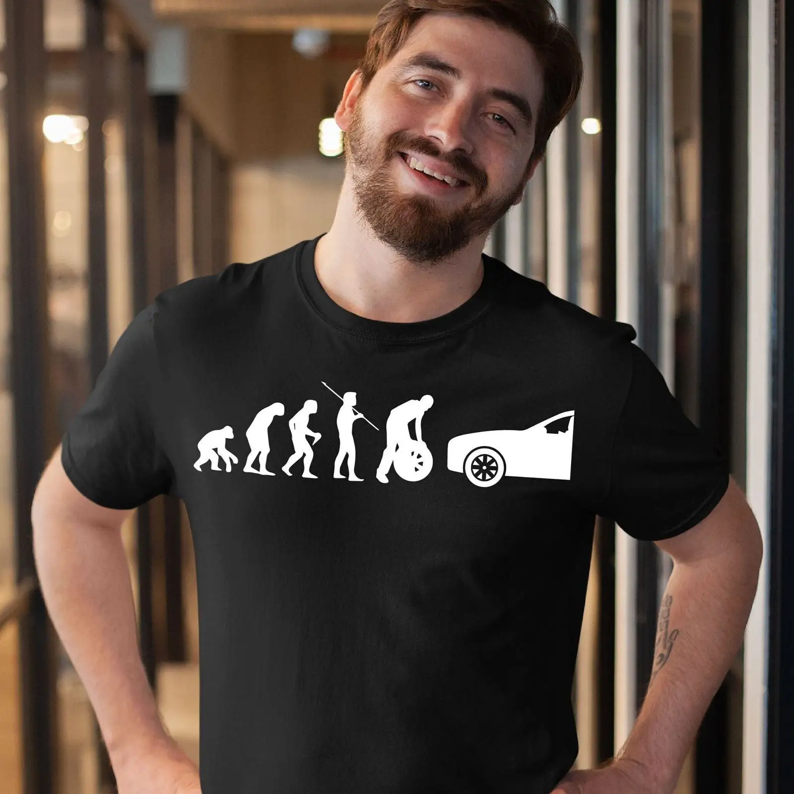 เสื้อยืดลายตลก Funny Tire Guy  - Vintage Fashion Wheel บทวิจารณ์และราคา