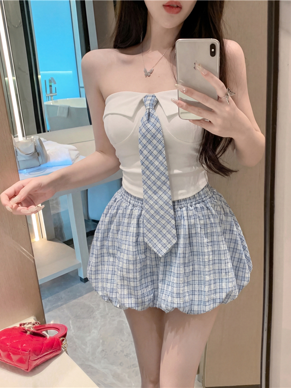 ชุดเซ็ตสองชิ้น เสื้อครอปแขนกุด - Vintage Fashion Years บทวิจารณ์และราคา