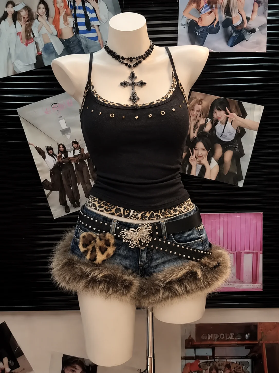 ชุดสองชิ้นสไตล์พังก์ Y2K สำหรั - Vintage Fashion Retro Outfit บทวิจารณ์และราคา