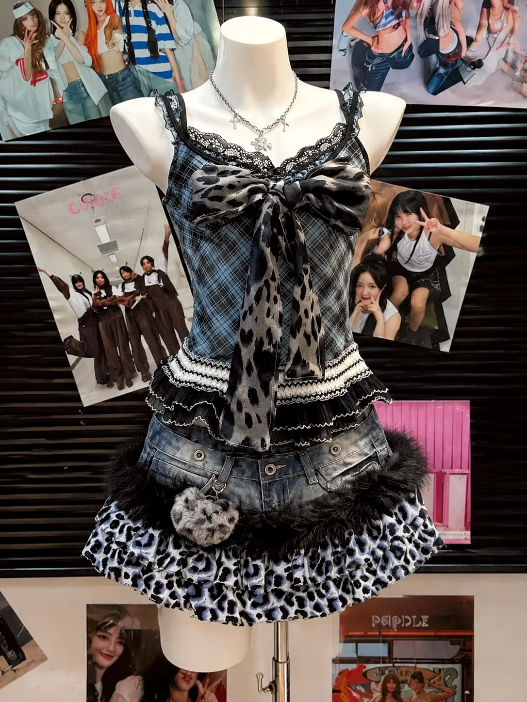 ชุดสองชิ้นสไตล์พังก์ Y2K สำหรั - Vintage Fashion Retro Outfit บทวิจารณ์และราคา