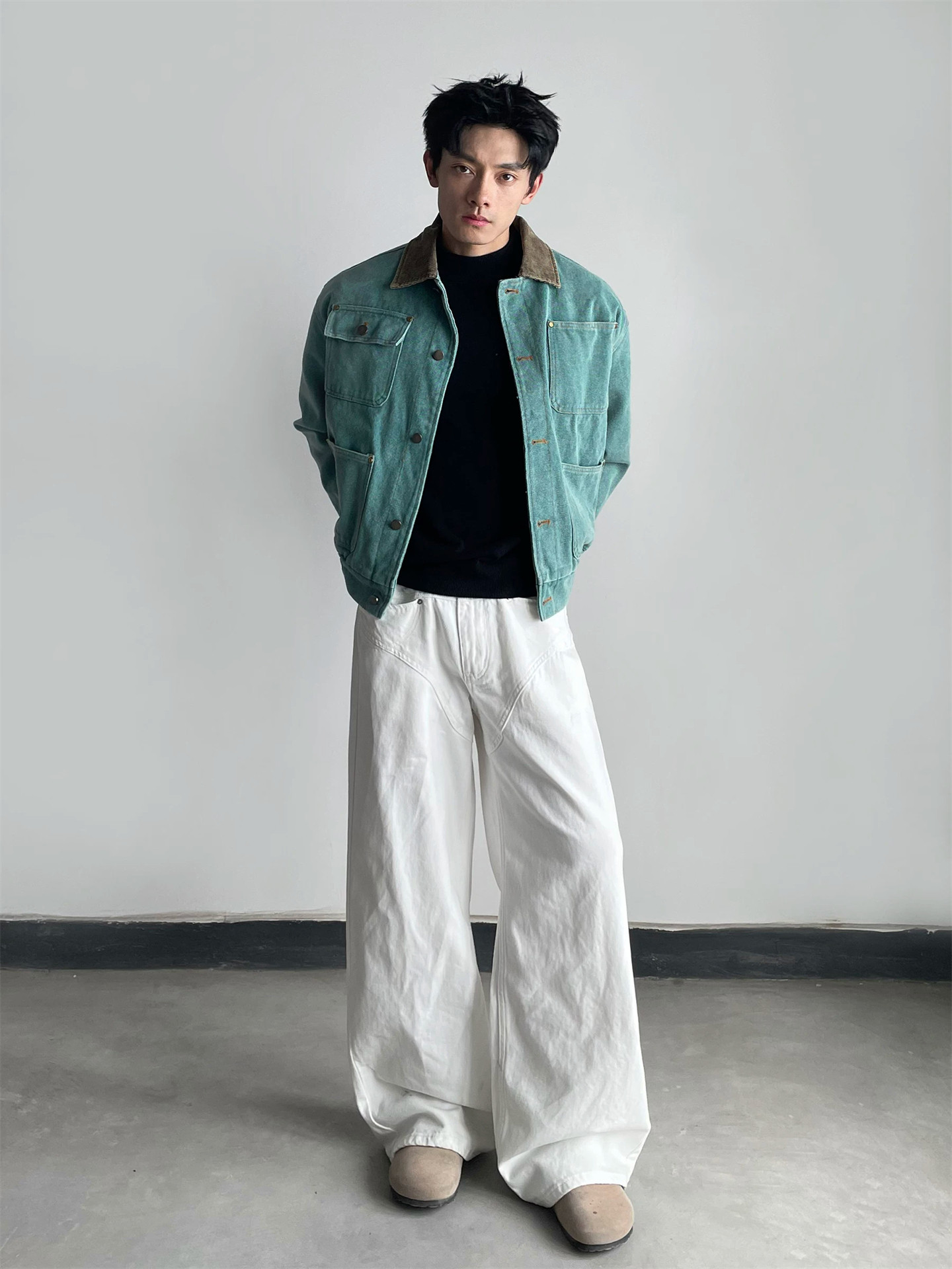 แจ็คเก็ตยีนส์วินเทจใหม่สำหรับผ - Vintage Fashion Style Men บทวิจารณ์และราคา