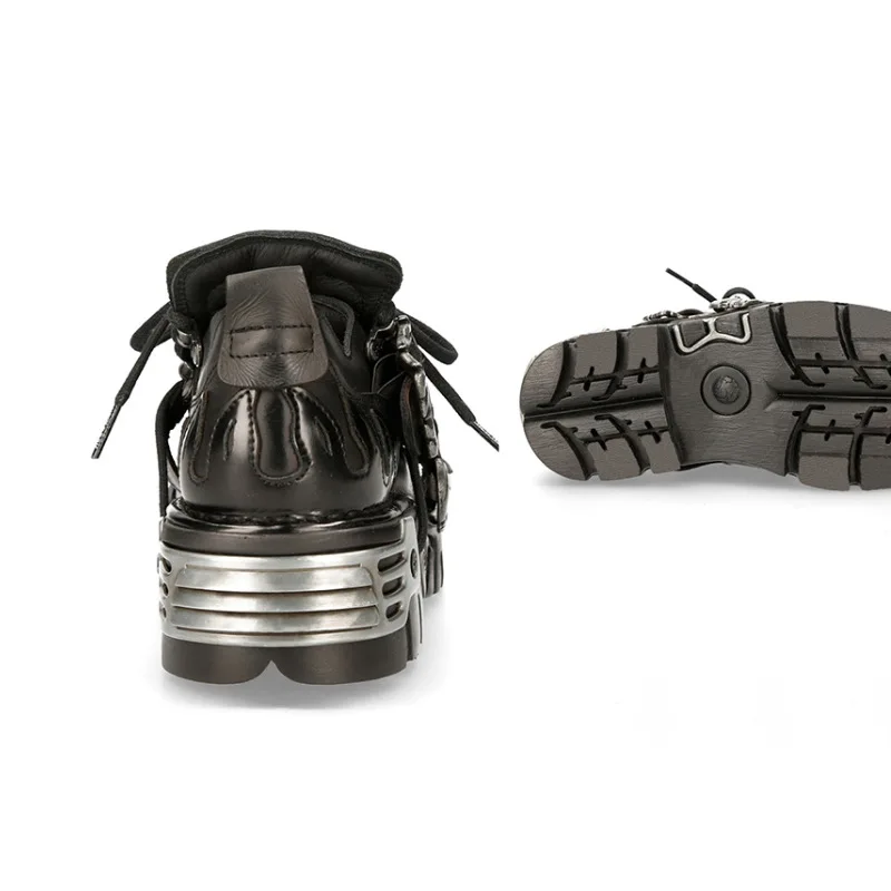 รองเท้าบูทหนังสไตล์โกธิควินเทจ - Vintage Fashion Style Men บทวิจารณ์และราคา