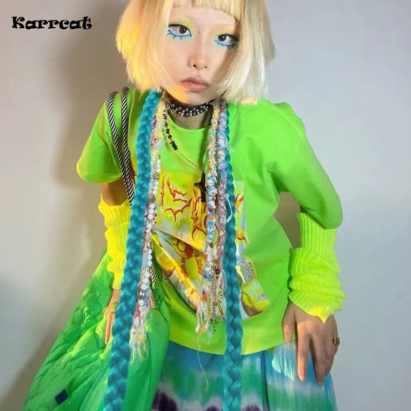 Karrcat Y2k สุนทรียศาสตร์เสื้อ - Tie Dye Shirt Vintage บทวิจารณ์และราคา