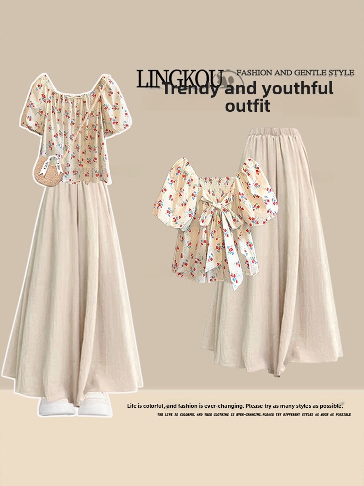 ชุดสามชิ้นพิมพ์ลายดอกไม้เอวสูง - Vintage Fashion Years บทวิจารณ์และราคา
