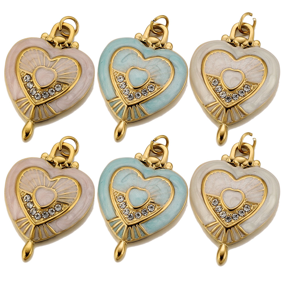 จี้รูปหัวใจลายพระอาทิตย์เคลือบ - Vintage Fashion Nova บทวิจารณ์และราคา