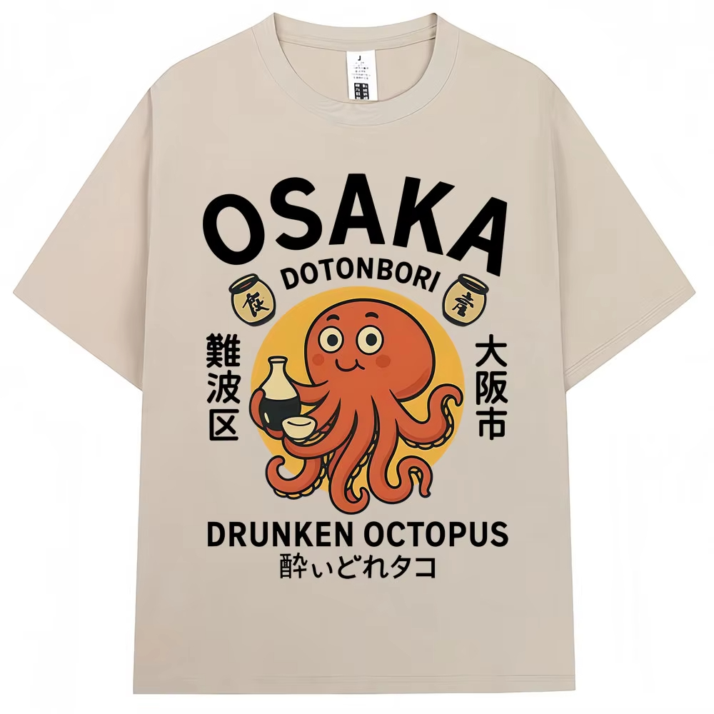 เสื้อยืดลายกราฟิกปลาหมึกเมาสไต - Vintage Fashion Osaka บทวิจารณ์และราคา